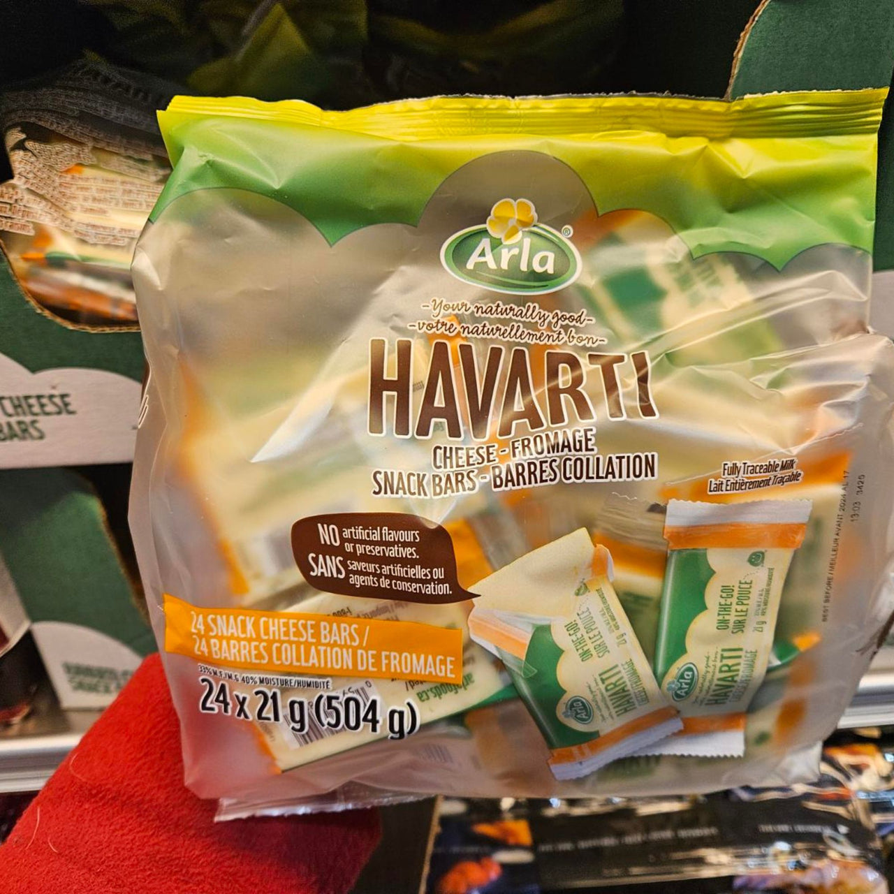 Image of Arla Havarti Snack Cheese - 1 x 504 Grams