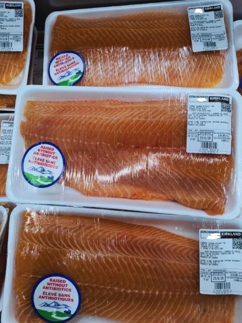 Image of Fresh Atlantic Salmon Fillet, Skinless - 1 x 1.5 Kilos
