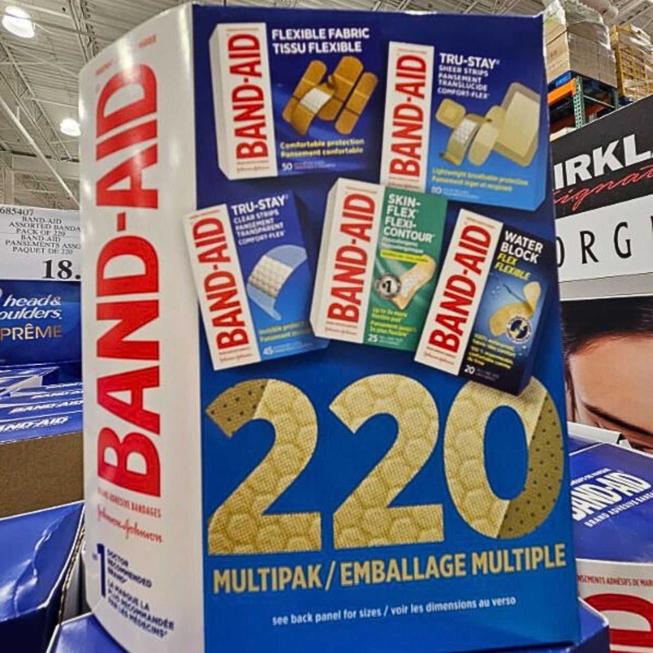 Image of Band-Aid Assorted Bandages Pack of 220 - 1 x 428 Grams