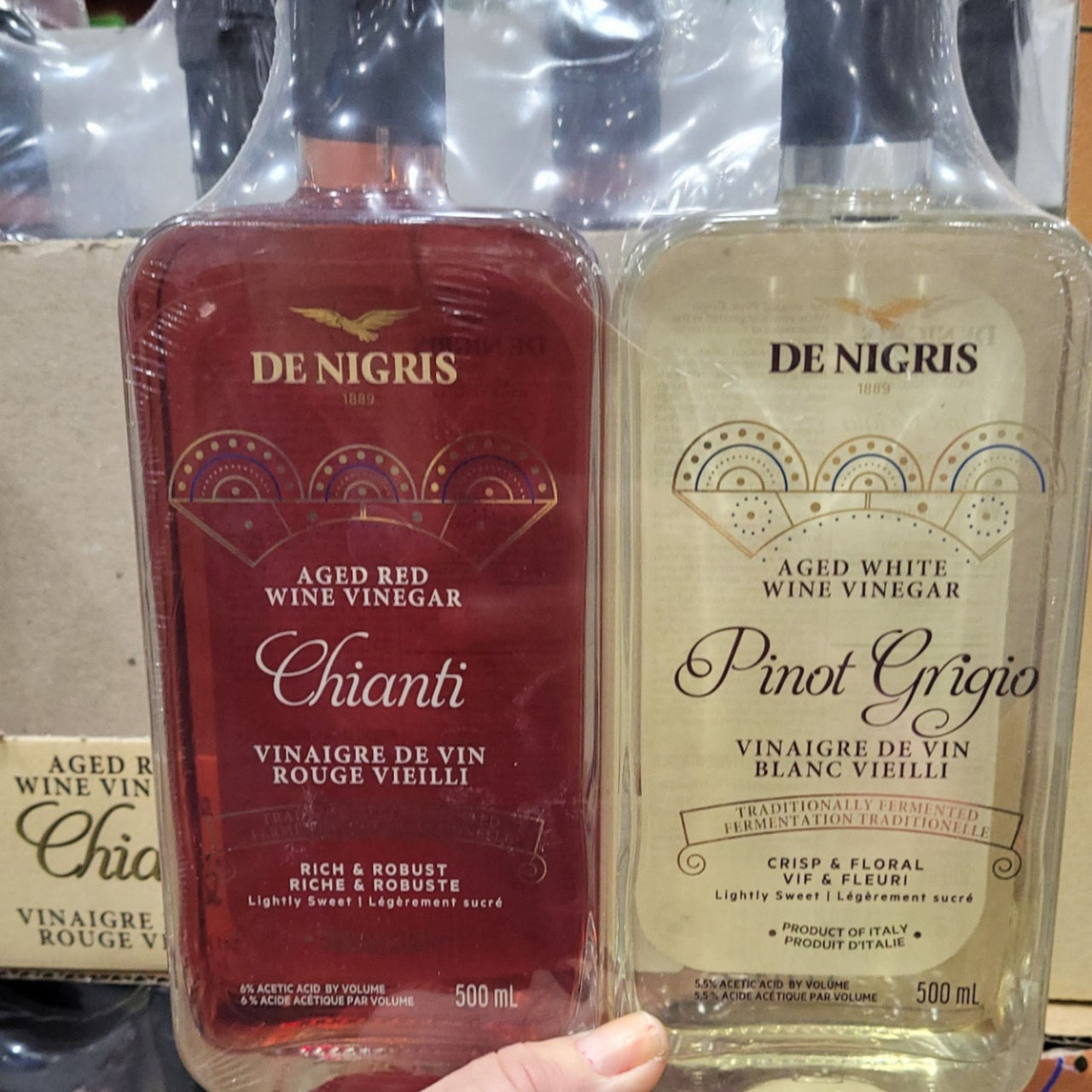 Image of De Nigris Wine Vinegar Duo - 2 x 500 Grams