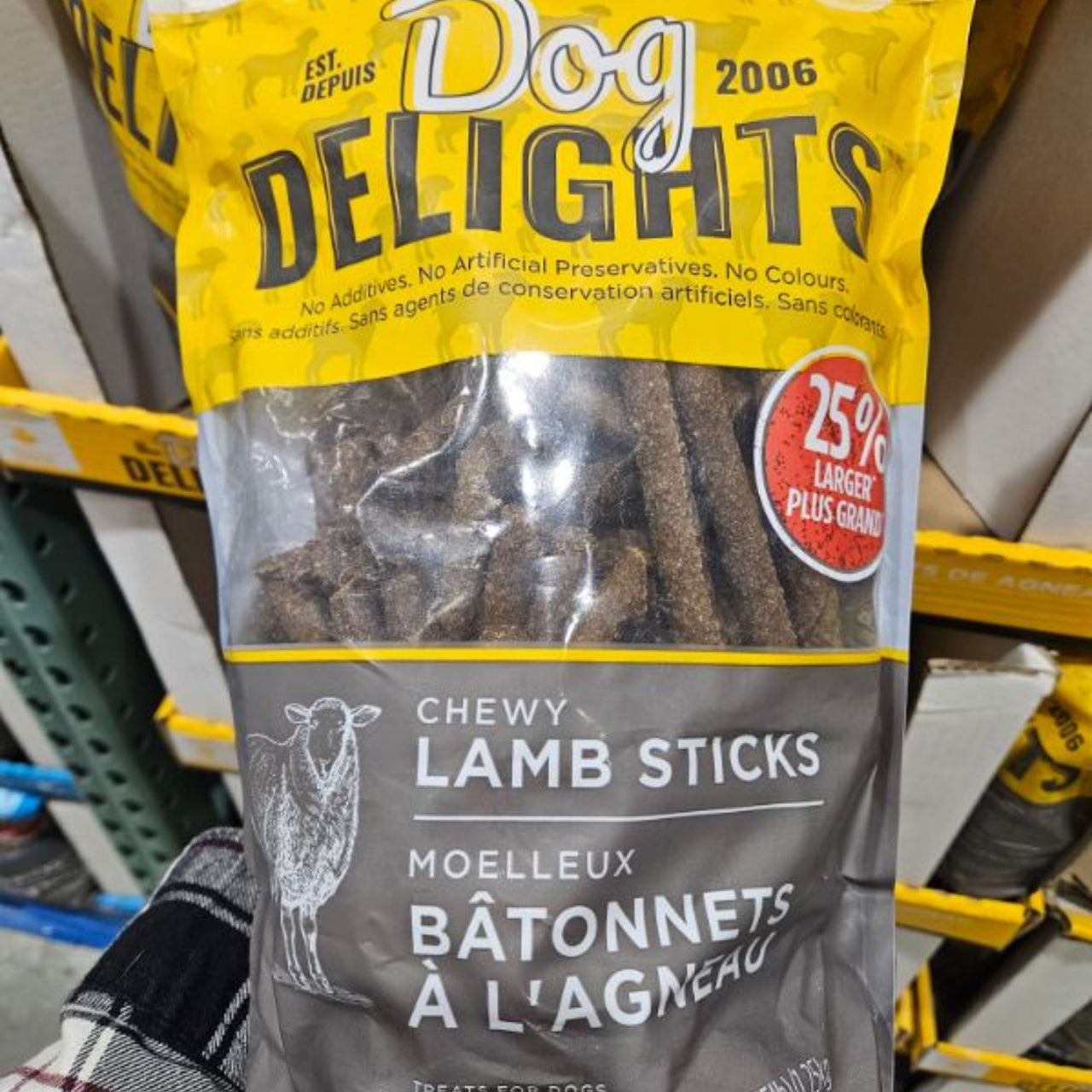 Image of Dog Delights Chewy Lamb Sticks - 1 x 1.25 Kilos