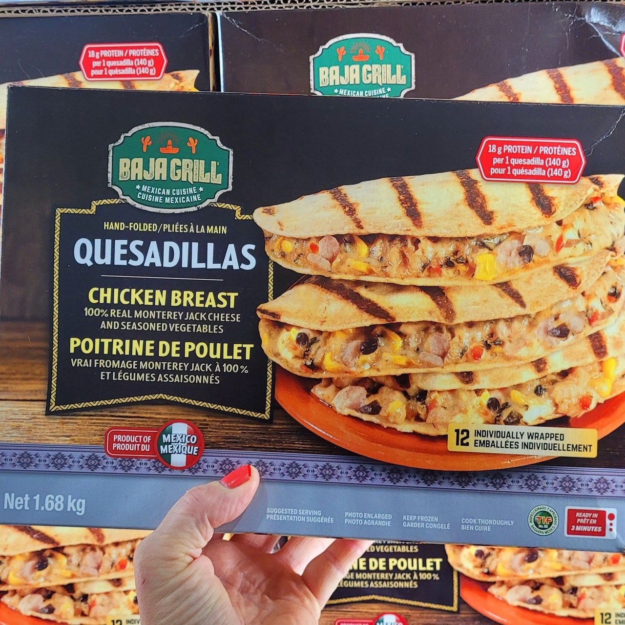 Image of Baja Grill Chicken Quesadillas - 1 x 1.68 KG