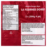 Thumbnail for Image of La Fournee Doree Brioche Burger Buns 3x200g - 3 x 200 Grams