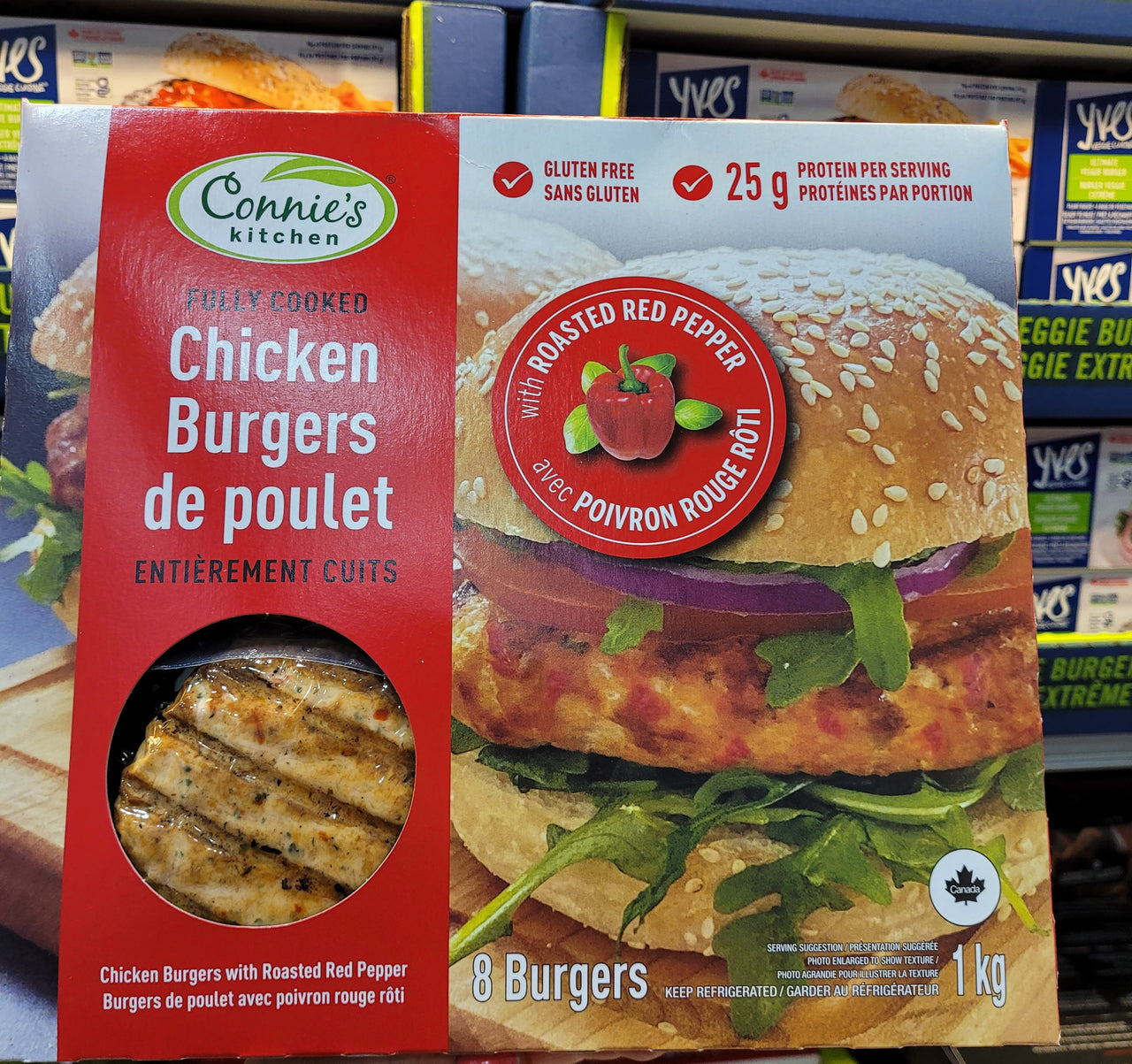 Image of Connie's Kitchen Chicken Burgers with roasted red pepper - 1 x 1 Kilos