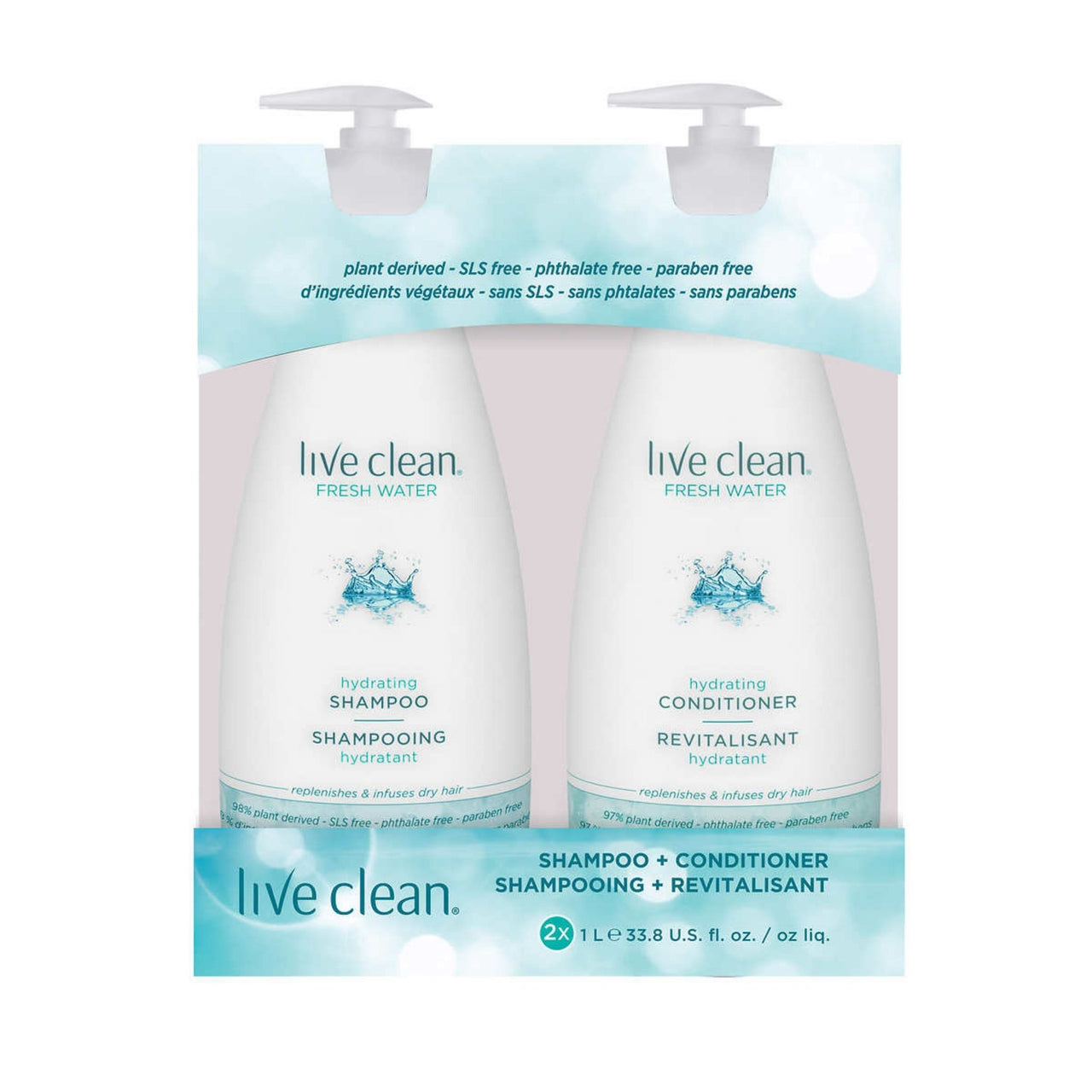 Image of Live Clean Fresh Water Shampoo and Conditioner - 1 x 2 Kilos