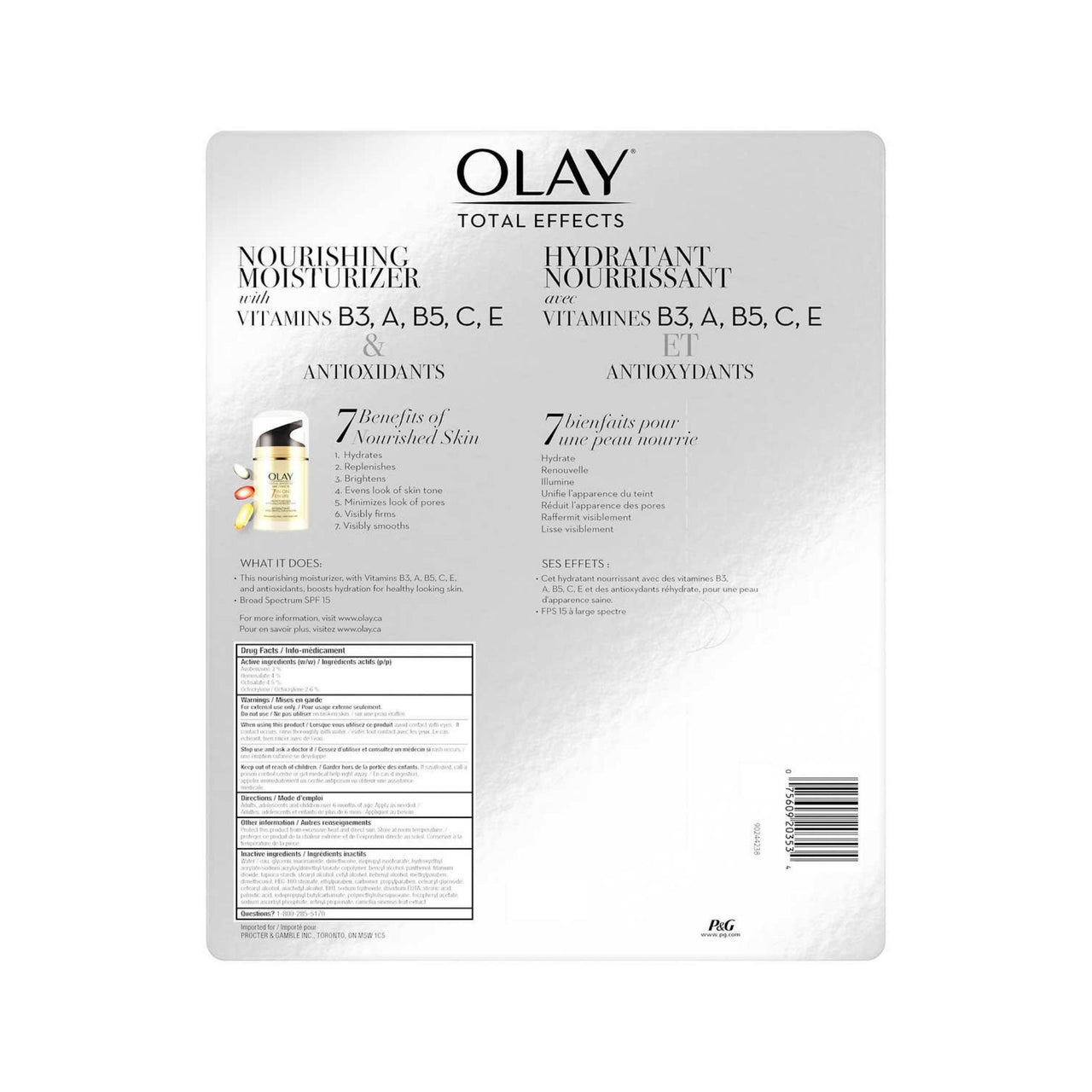 Image of Olay Total Effects Face Moisturizer SPF 15 2x50ml - 2 x 50 Grams