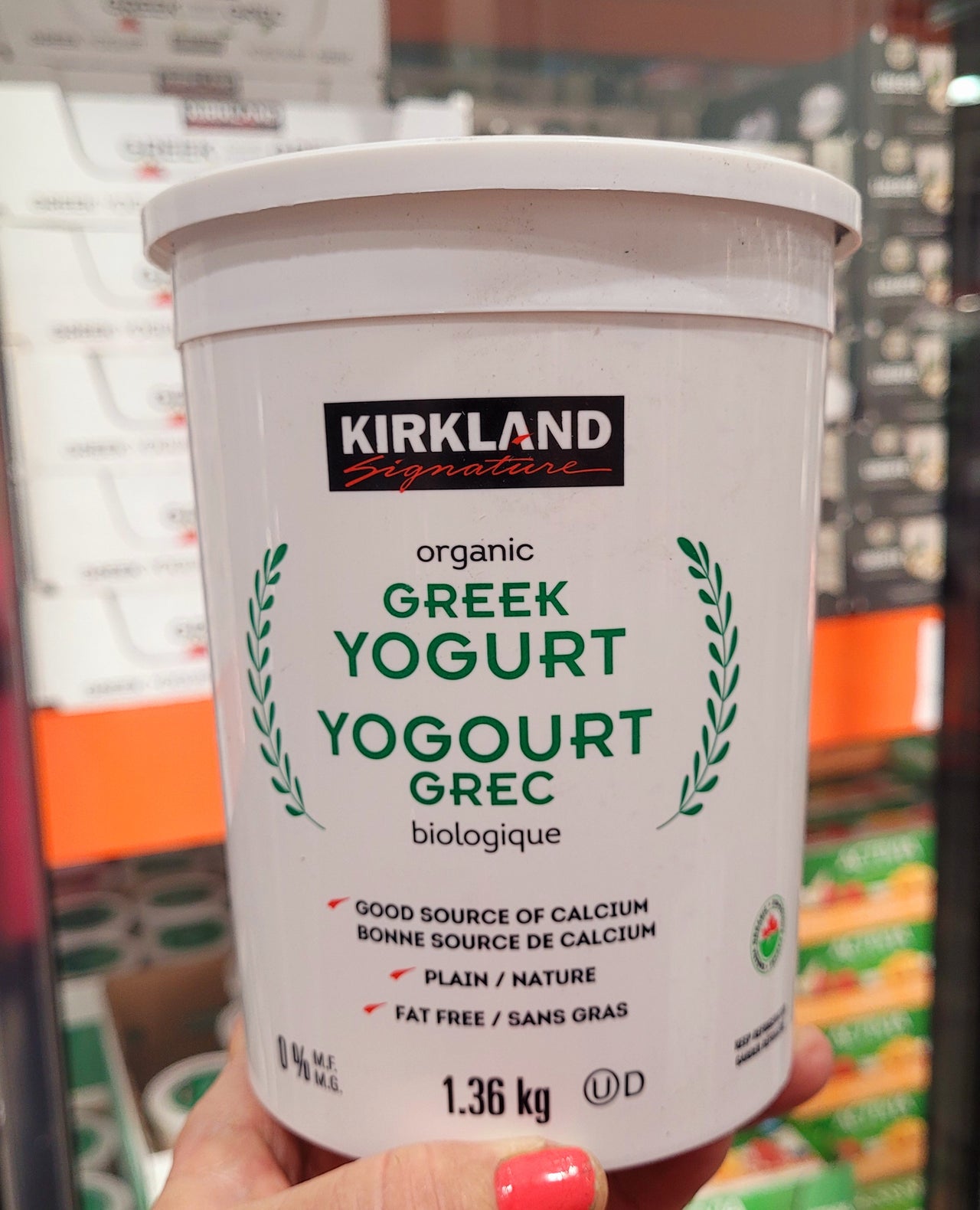 Image of Kirkland Signature Organic Greek Yogurt - 1 x 1.36 Kilos