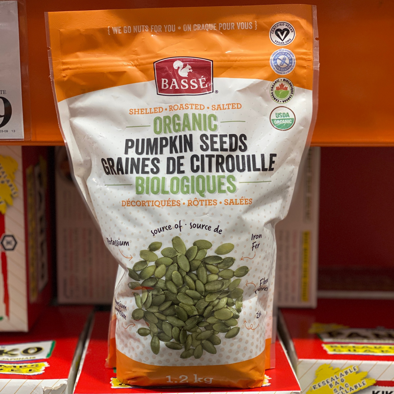 Image of Basse Organic Pumpkin Seeds - 1 x 1.2 Kilos