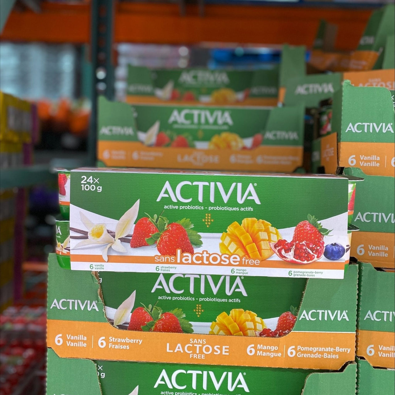 Image of Danone Activia Lactose Free Probiotic Yogurt 24-pack - 1 x 2.4 Kilos