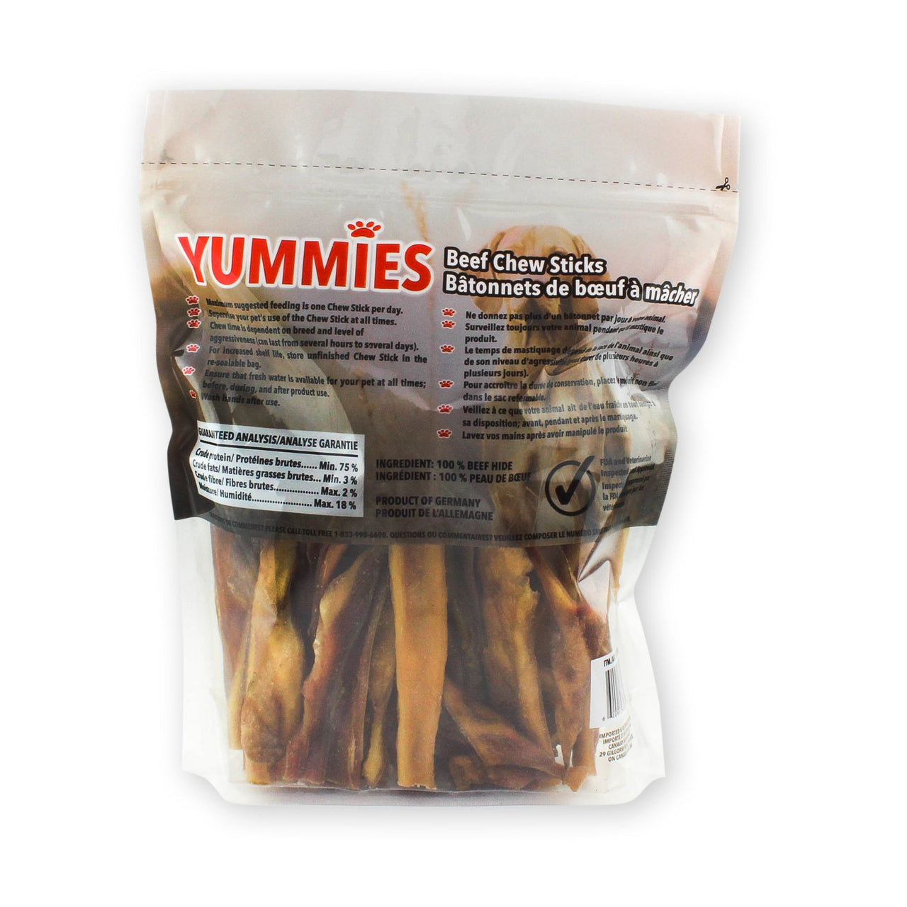Image of Yummies Beef Chew Sticks - 1 x 680 Grams