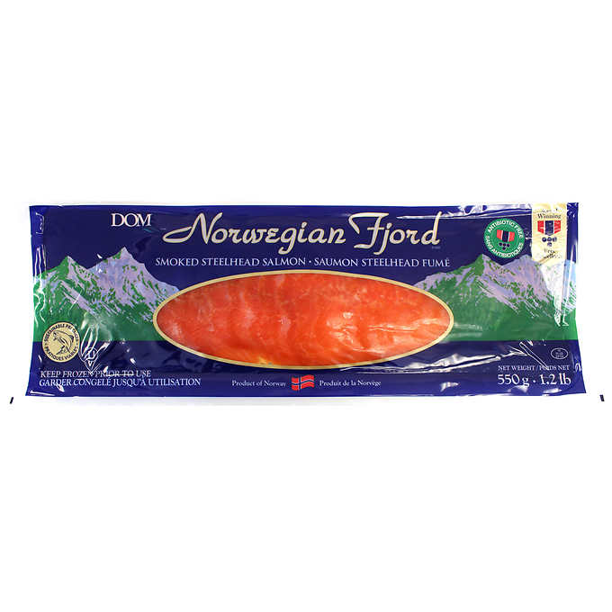 Image of Norwegian Fjord Frozen Smoked Salmon - 1 x 550 Grams