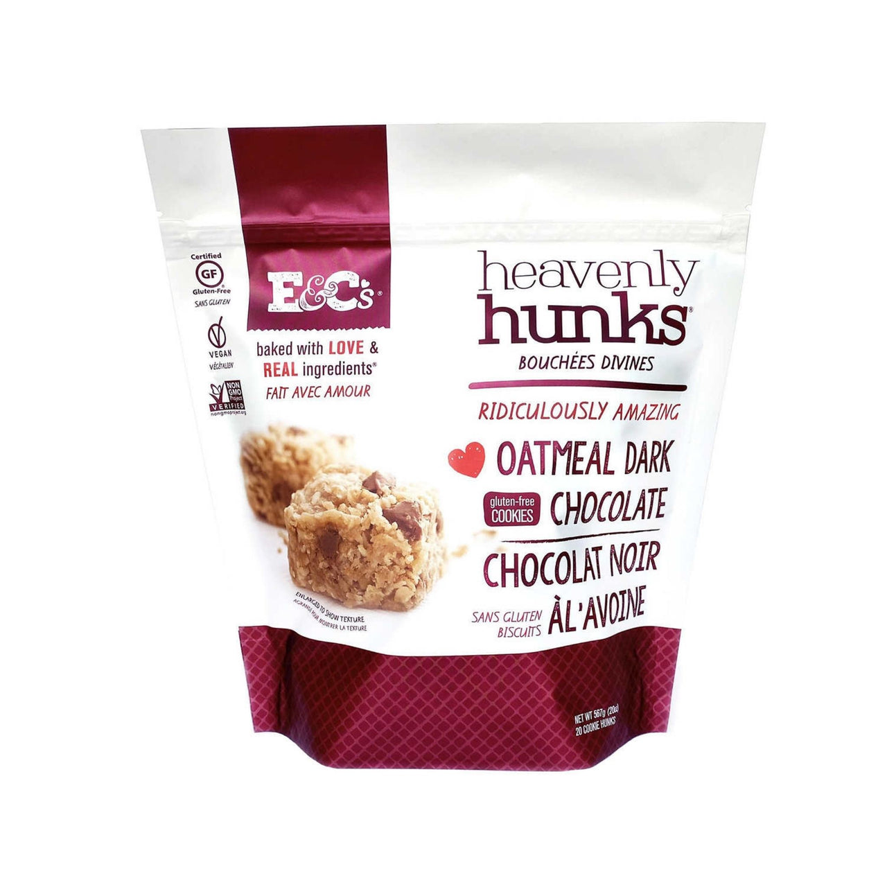 Image of Heavenly Hunks Oatmeal Dark Chocolate Cookies - 1 x 567 Grams