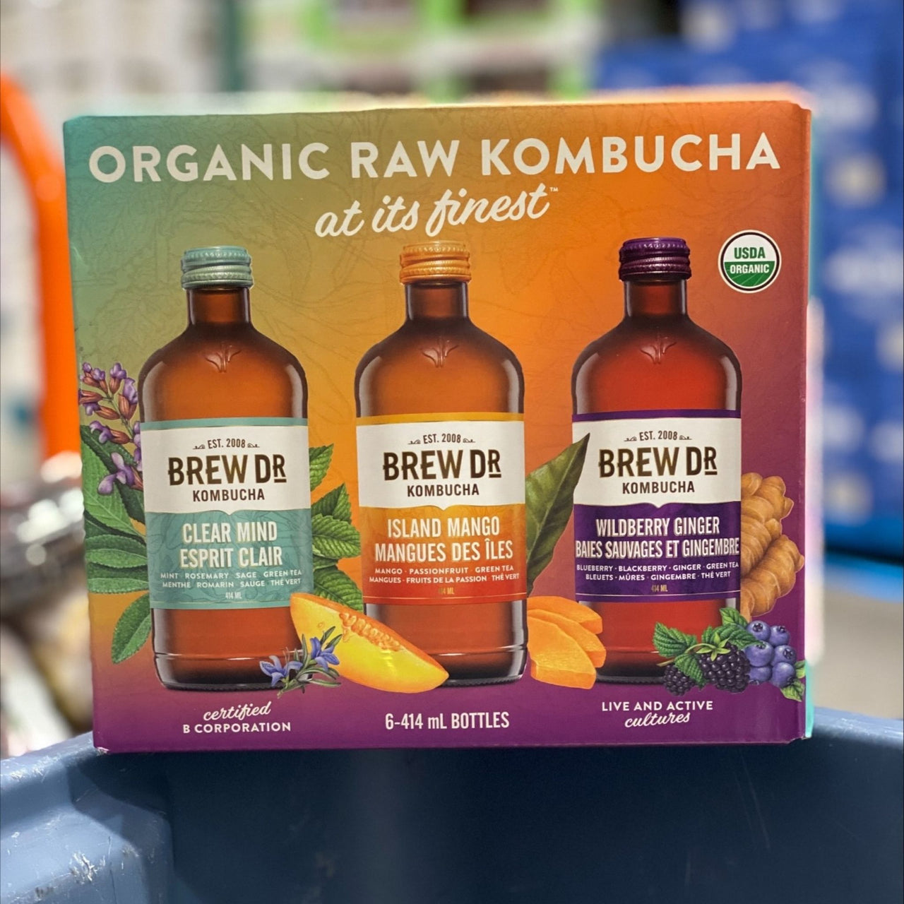 Image of Brew Dr. Organic Kombucha Variety Pack - 6 x 414 Grams