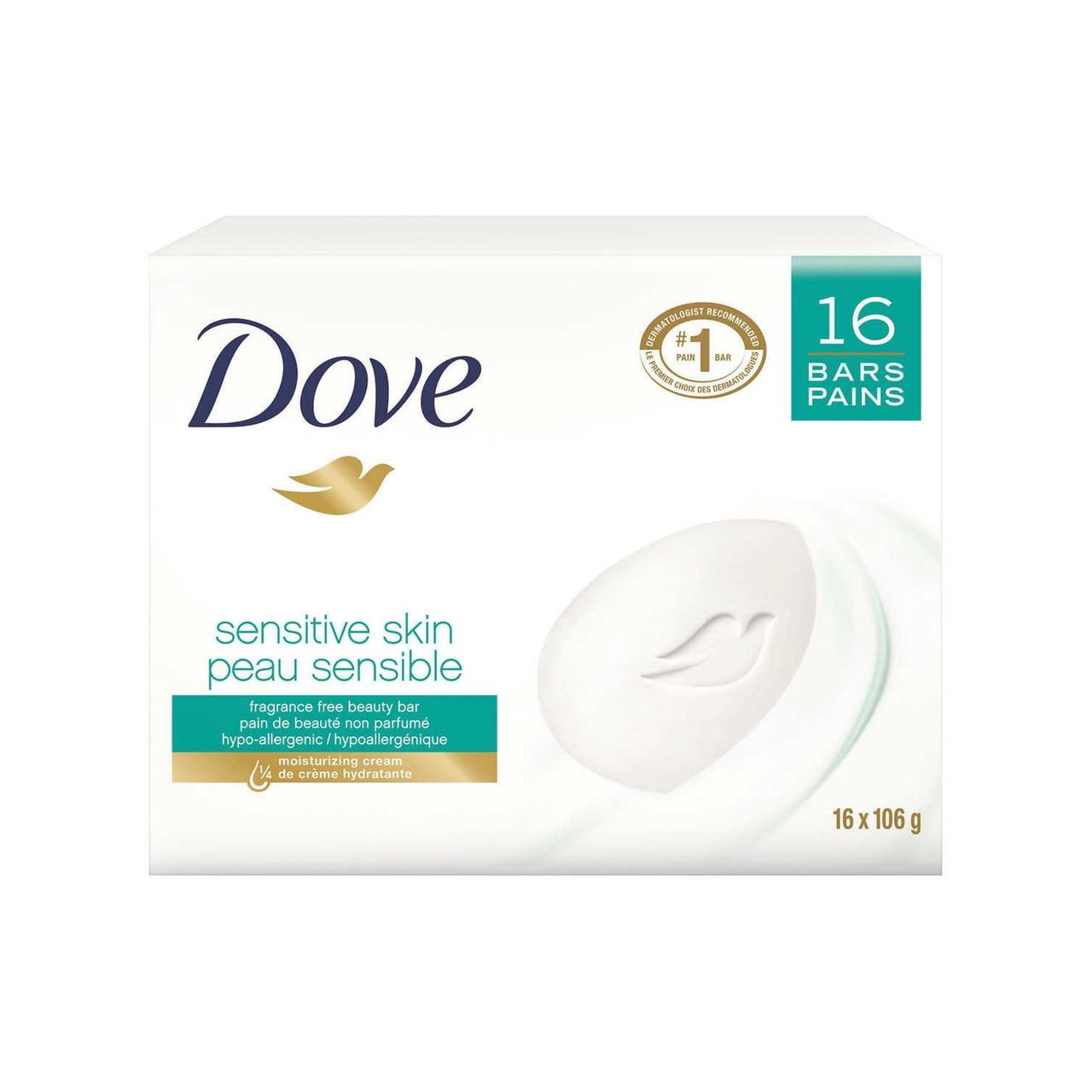 Image of Dove Sensitive Skin Soap Bar - 16 x 106 Grams