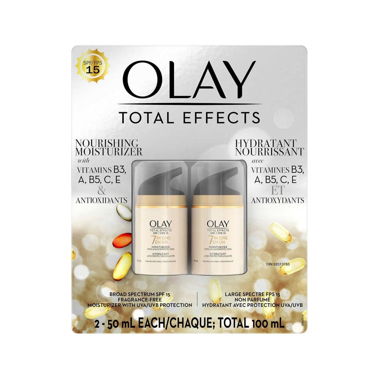 Image of Olay Total Effects Face Moisturizer SPF 15 2x50ml - 2 x 50 Grams