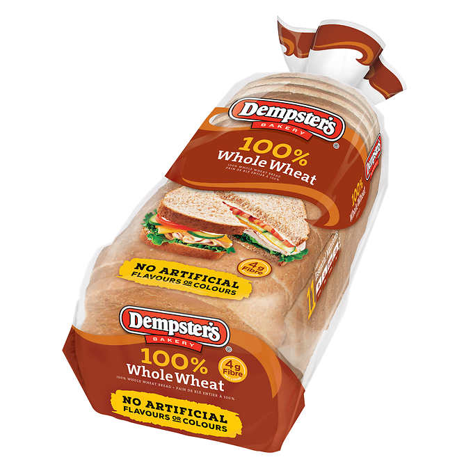 Image of Dempster's 100% Whole Wheat Bread - 3 x 675 Grams