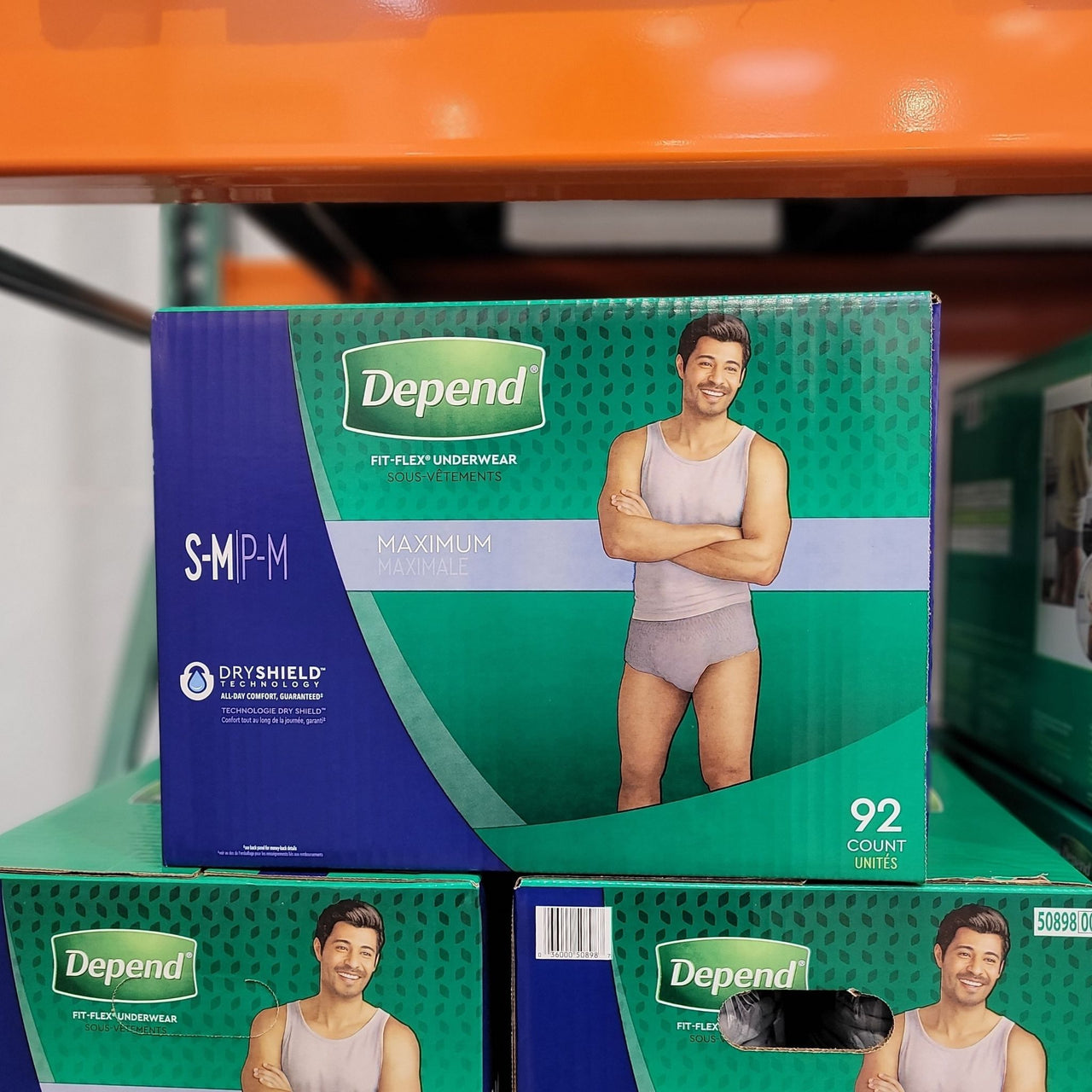 Image of Depend Underwear For Men, Small-Medium, 92-pack - 1 x 4494 Grams