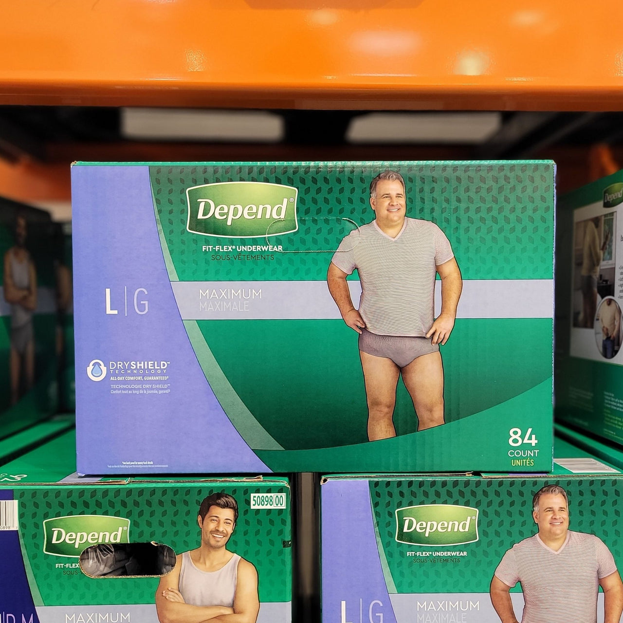 Image of Depend Underwear For Men, Large, 84-pack - 1 x 4494 Grams