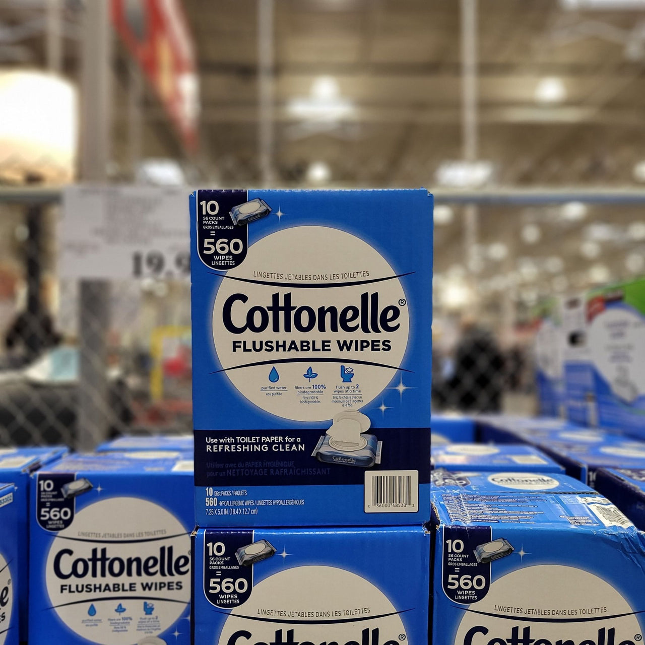 Image of Cottonelle Freshcare Flushable Wipes 560-Pack - 1 x 5.3 Kilos