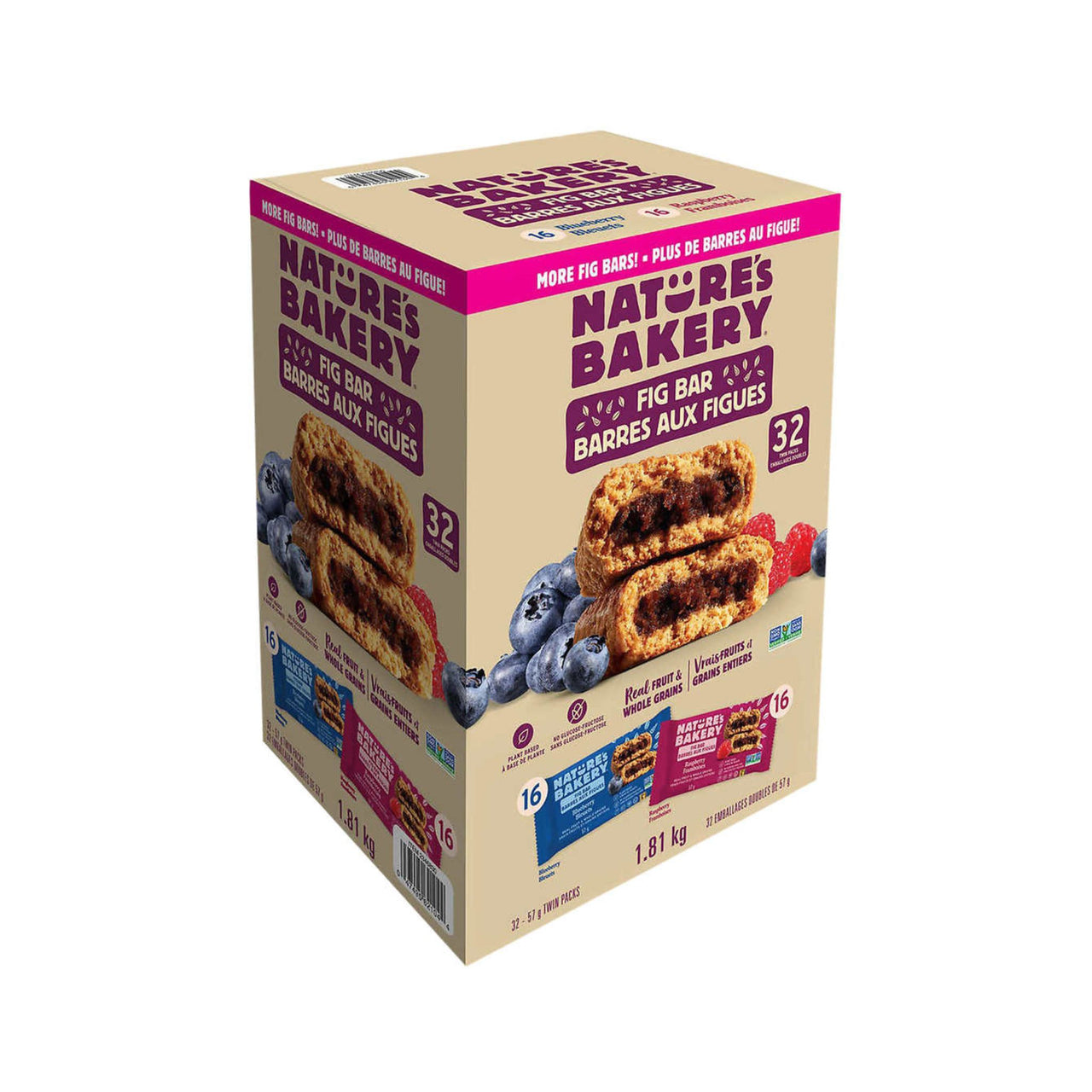 Image of Nature's Bakery Whole Wheat Fig Bars Variety Pack - 1 x 1.81 Kilos