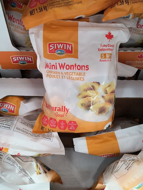 Image of Siwin Mini Chicken and Vegetable Wontons 1.36kg - 1 x 1.36 Kilos