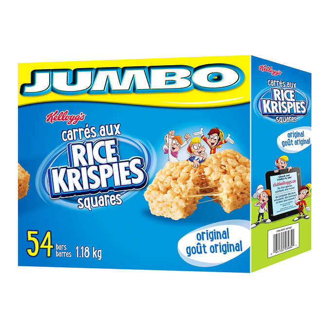 Image of Kellogg's Rice Krispies Squares Bars 54-Pack - 1 x 1.18 Kilos