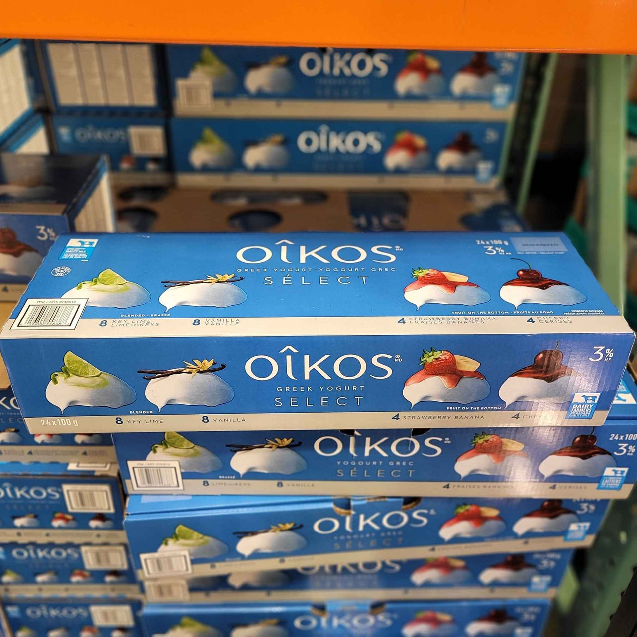 Image of Danone Oikos 3% Greek Yogurt Select 24-Pack - 1 x 2.4 Kilos