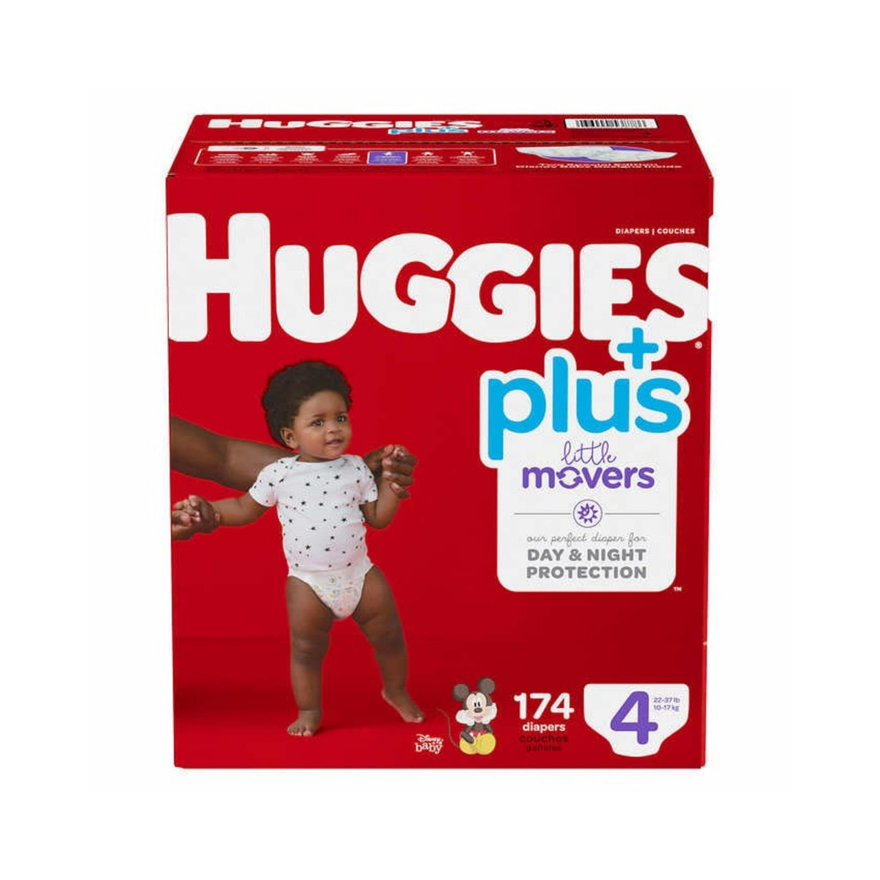 Image of Huggies Little Movers Plus, Size 4, Pack of 174 - 1 x 4494 Grams