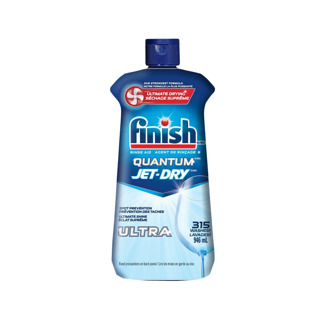 Image of Finish Quantum Jet-Dry Ultra Rinse Agent, 315 Washes, 946ml - 1 x 946 Grams