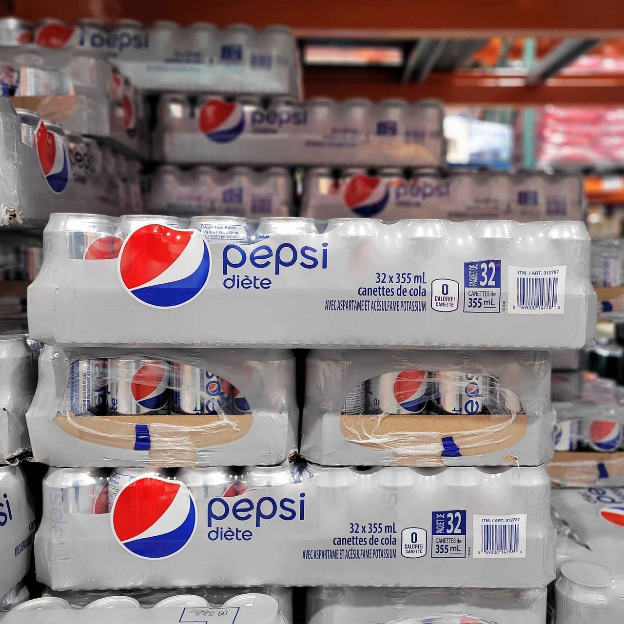 Image of Diet Pepsi Cans 32-Pack - 32 x 355 Grams