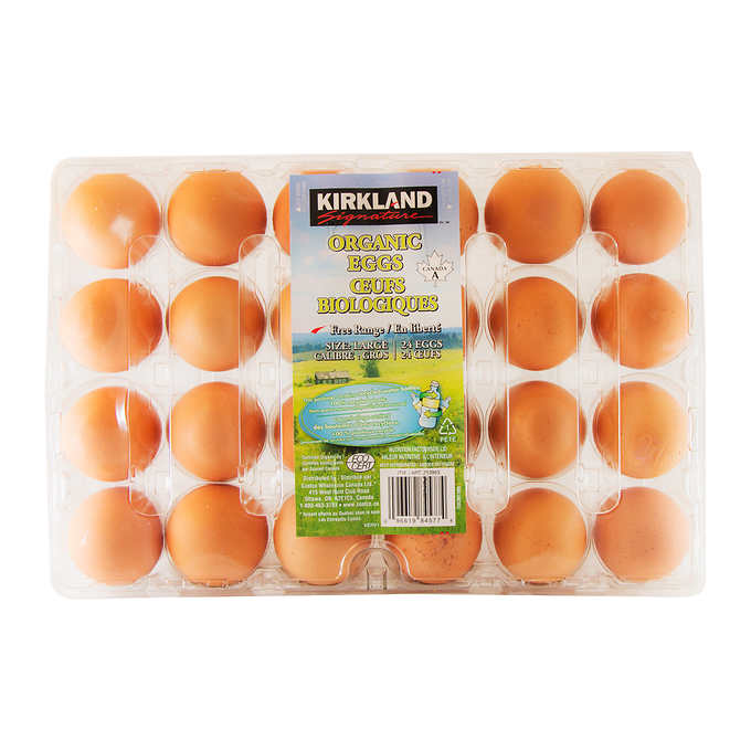 Image of Kirkland Organic Large Eggs 24pk - 1 x 1.509 Kilos