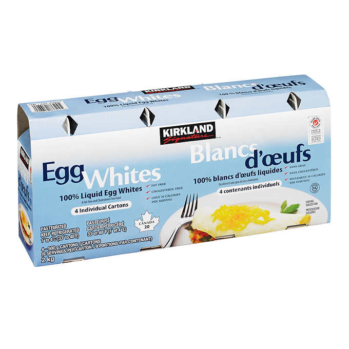 Image of Kirkland Egg Whites 4-Pack - 4 x 500 Grams