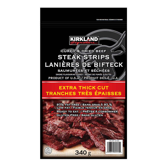 Image of Kirkland Steak Strips - 1 x 340 Grams