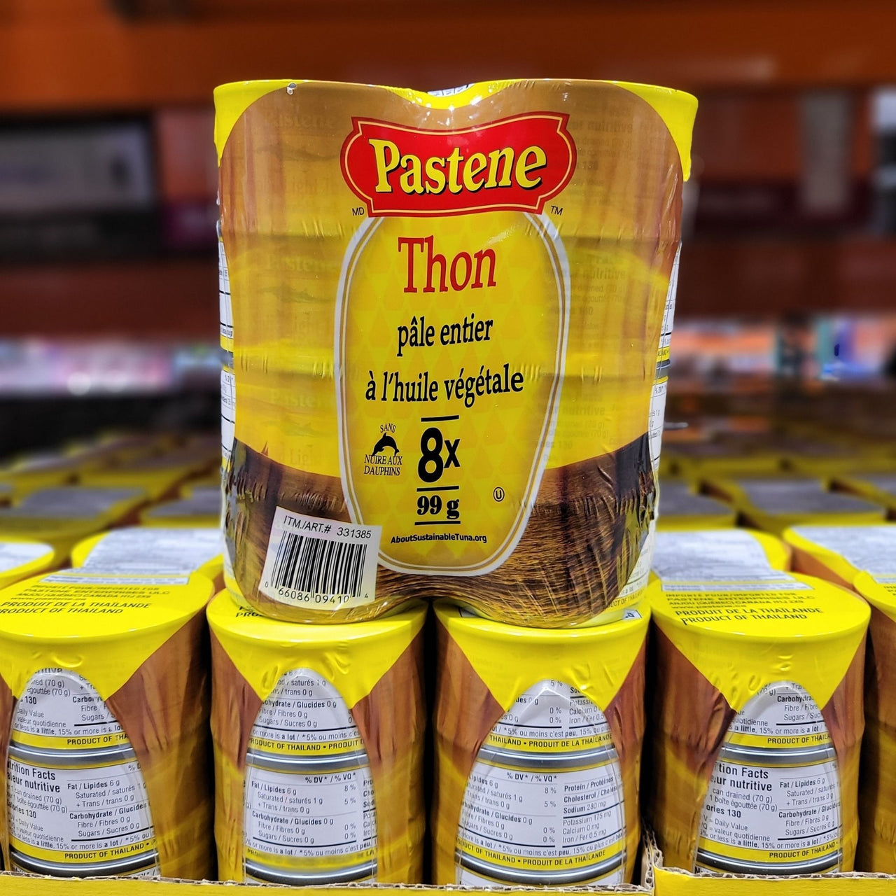 Image of Pastene Canned Light Tuna in Oil - 8 x 99 Grams
