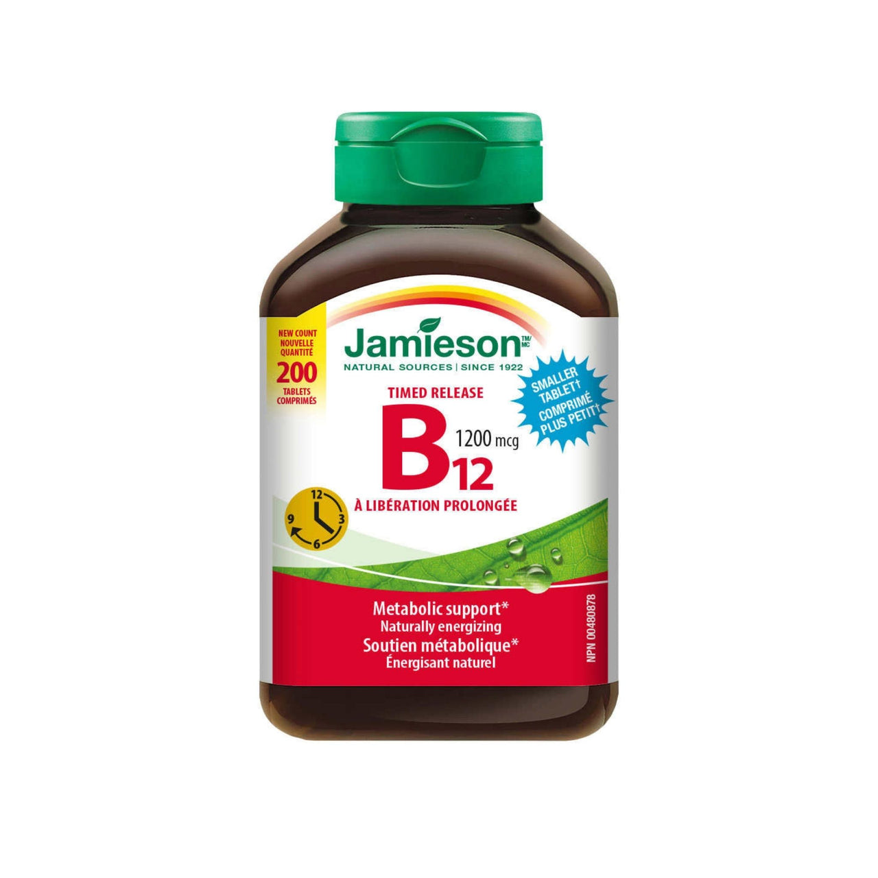 Image of Jamieson B12 Timed-Release Vitamins 190 Tablets - 1 x 428 Grams