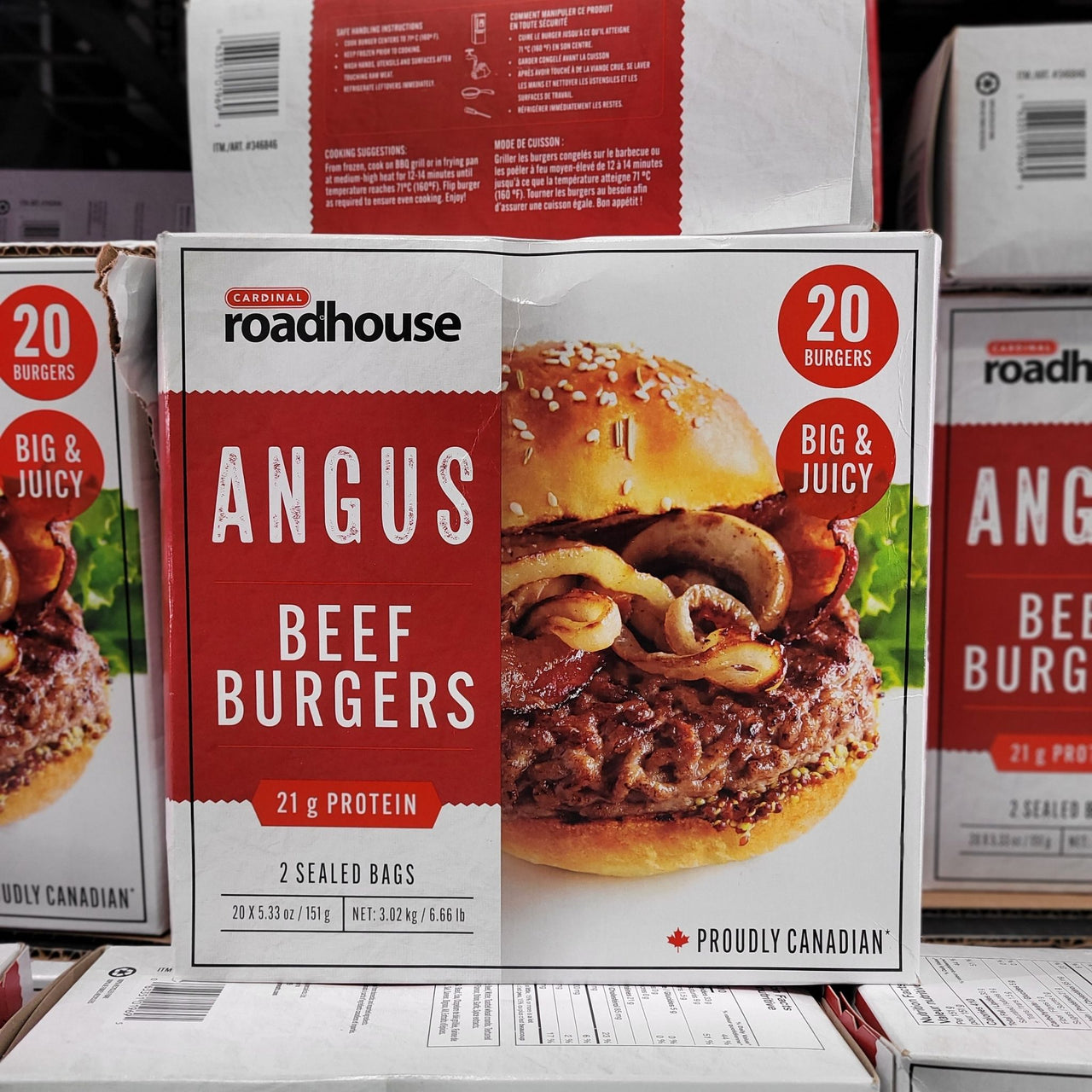 Image of Cardinal Roadhouse Angus Beef Burgers - 20 x 151 Grams