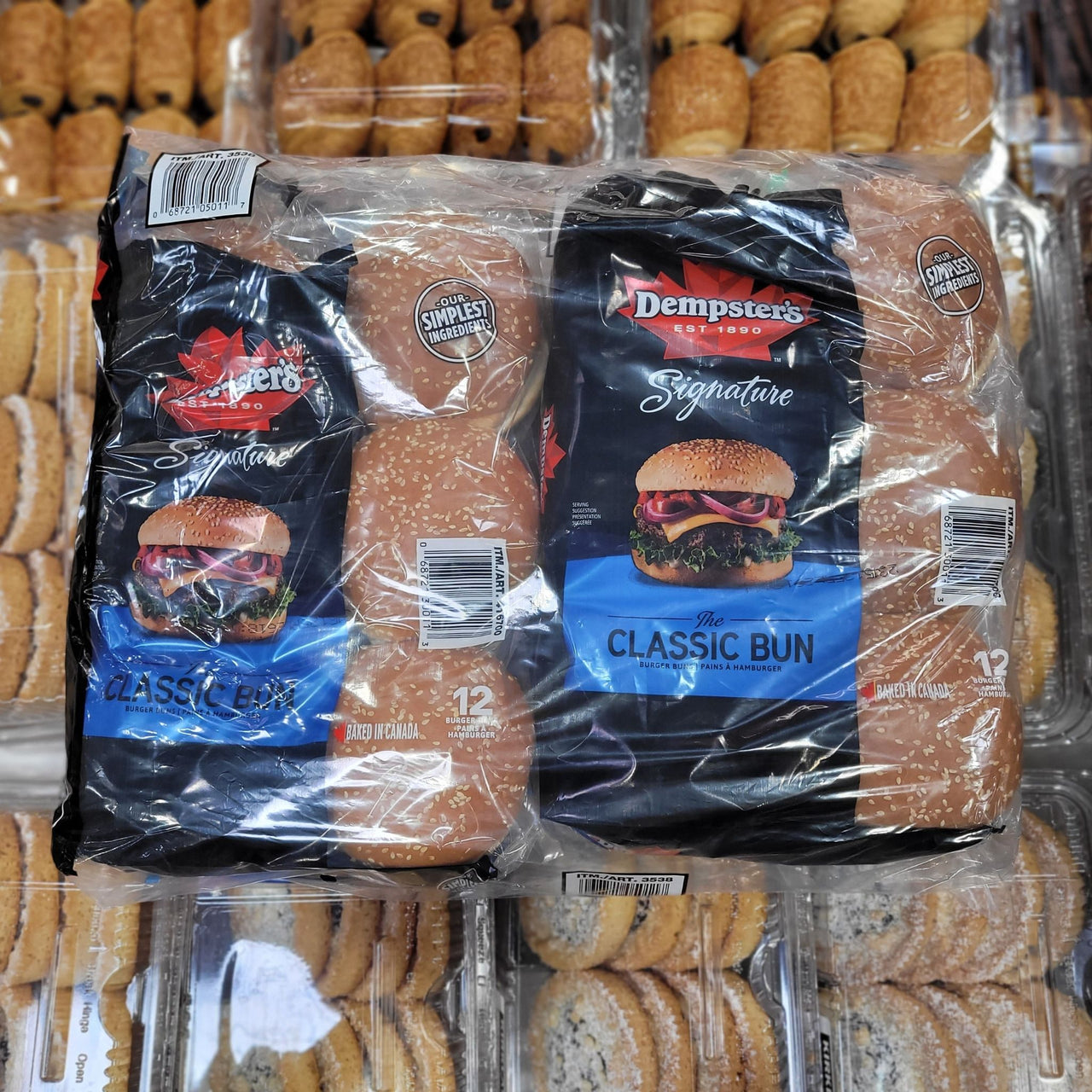 Image of Dempster's Deluxe Hamburger Buns 24-Pack - 1 x 1650 Grams