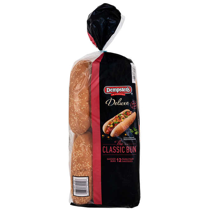 Image of Dempster's Deluxe Hot Dog Buns 2 x 12 pack - 1 x 1500 Grams