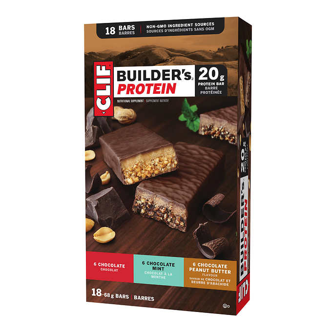 Image of Clif Builder's Protein Bar Variety Pack 18ct - 18 x 68 Grams