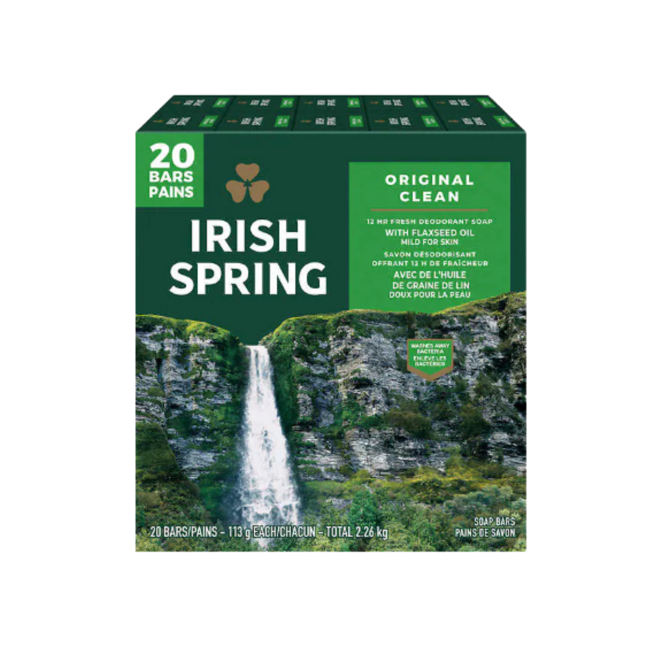 Image of Irish Spring Deodorant Soap 20x113g - 20 x 113 Grams