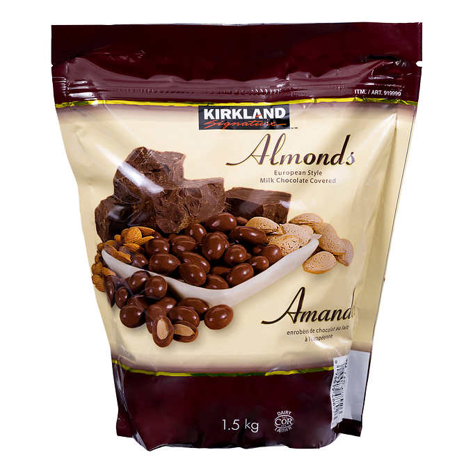 Image of Kirkland Milk Chocolate Almonds - 1 x 1.5 Kilos