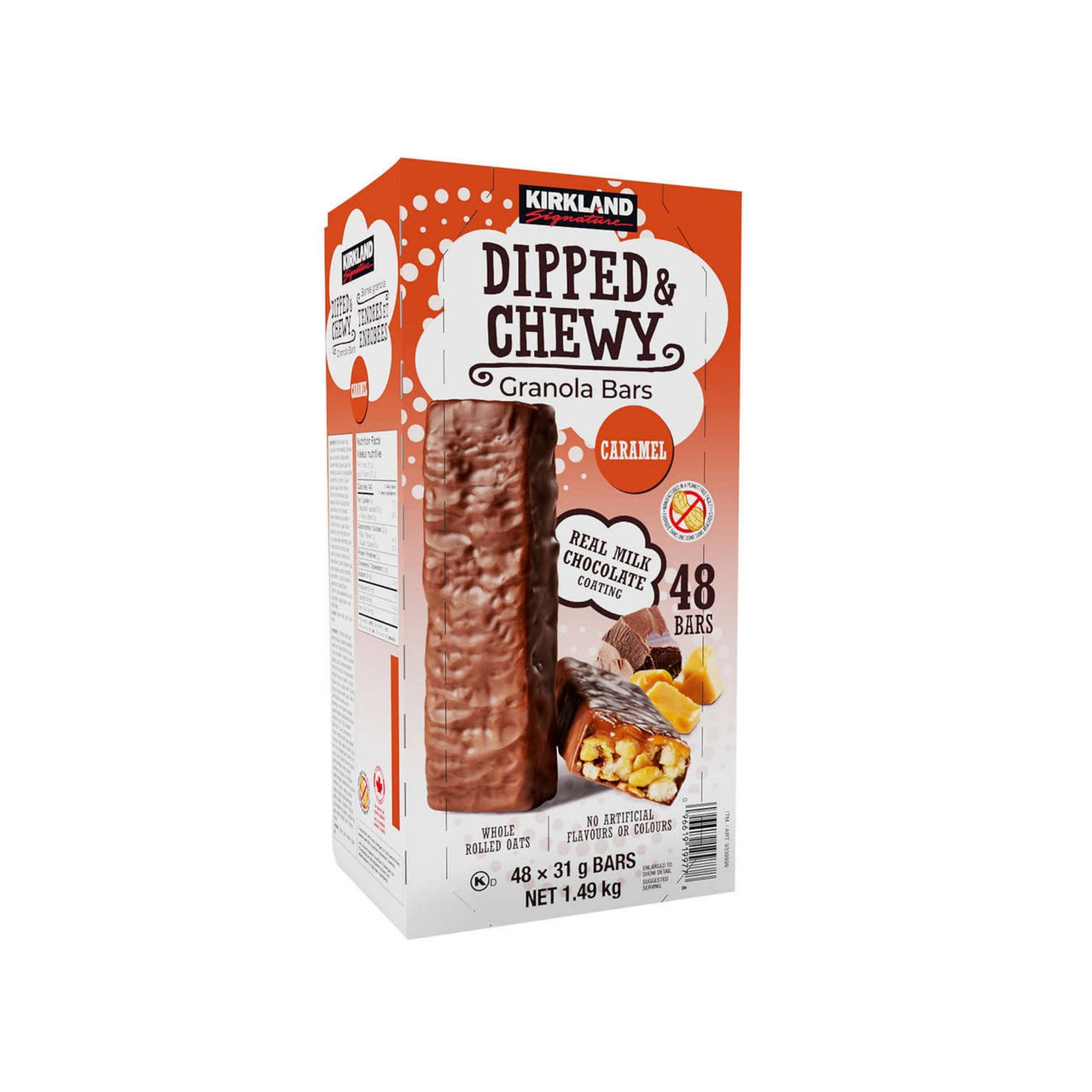 Image of Kirkland Signature Dipped and Chewy Granola Bar, 1.49kg, 48-count - 1 x 1.49 Kilos