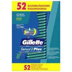 Image of Gillette Sensor 2 Plus Disposable Razors 52pk - 1 x 0 Grams