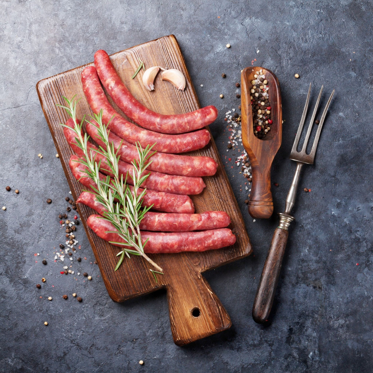 Image of F2F Certified Organic Nitrate Free Grass Fed Beef Sausages - 6 x 275 Grams