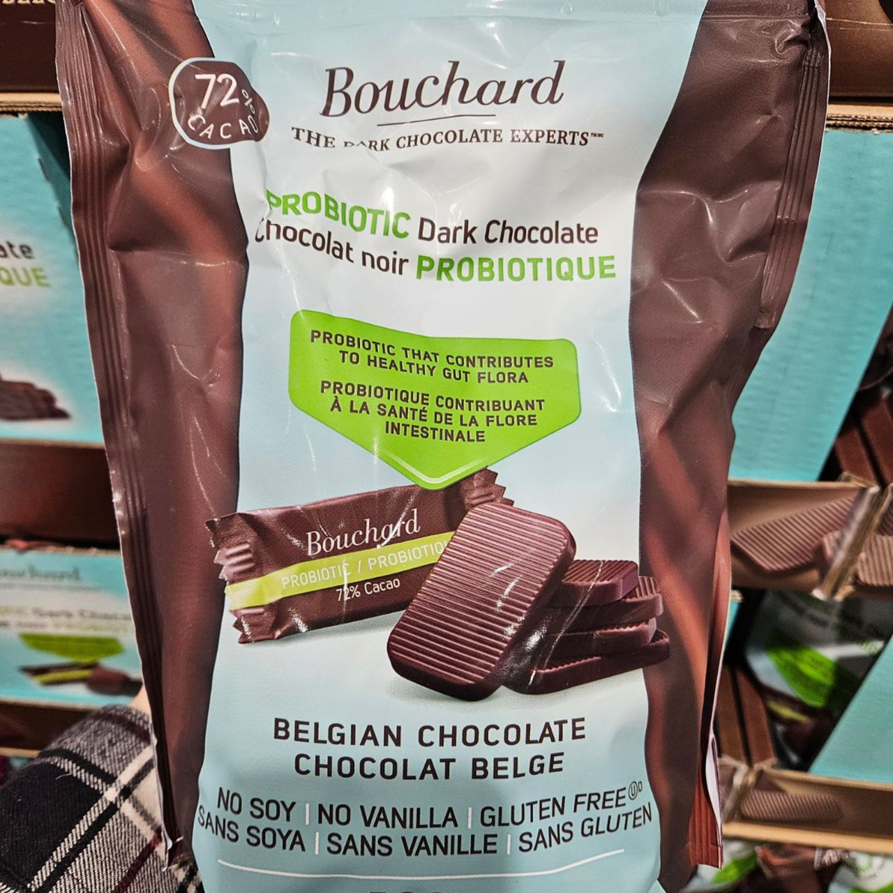 Image of Bouchard 72% Probiotic Dark Belgium Chocolate  500g