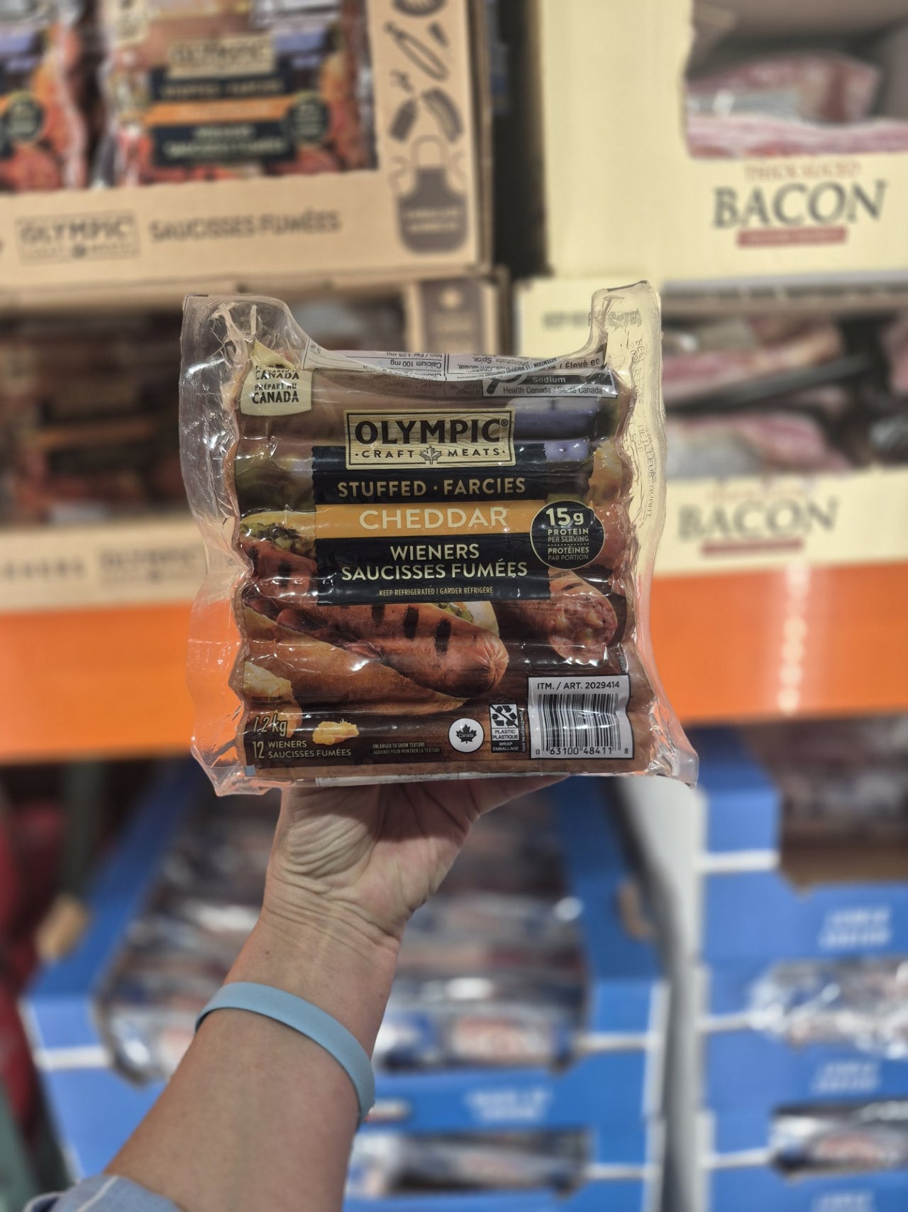 Stuffed Cheddar Wieners - 1 x 1.2 KG