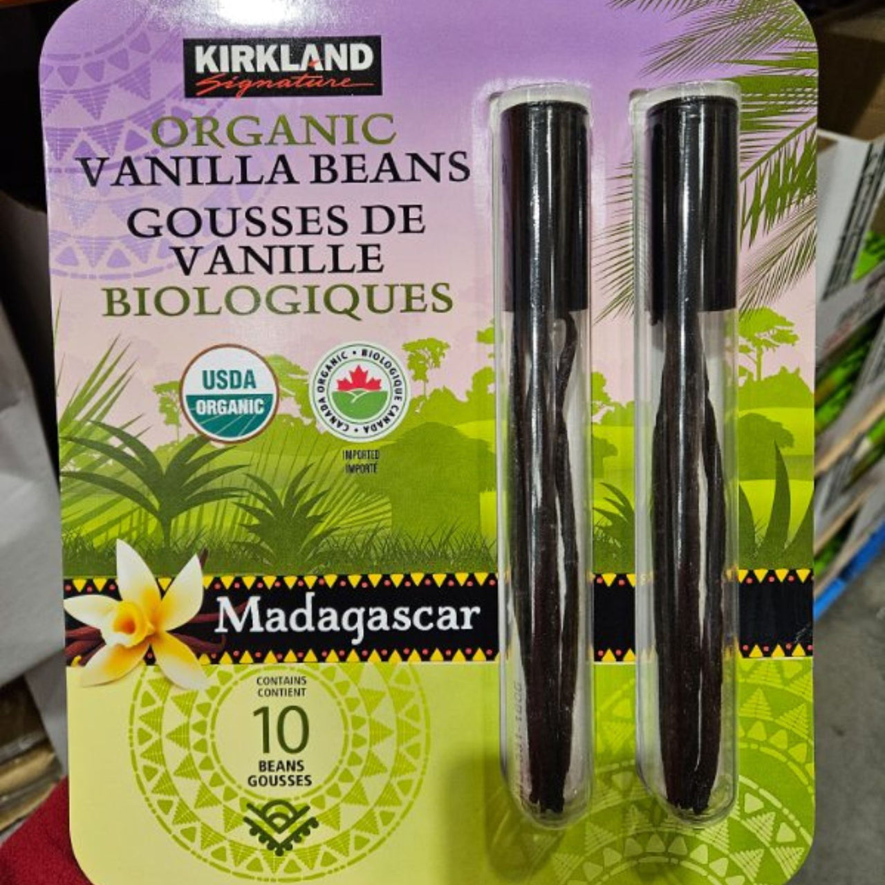 Image of Kirkland Signature Organic Vanilla Beans 10-pack - 1 x 191 Grams