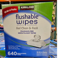 Thumbnail for Image of Kirkland Signature Flushable Wipes, 640-Pack - 1 x 6.4 Kilos