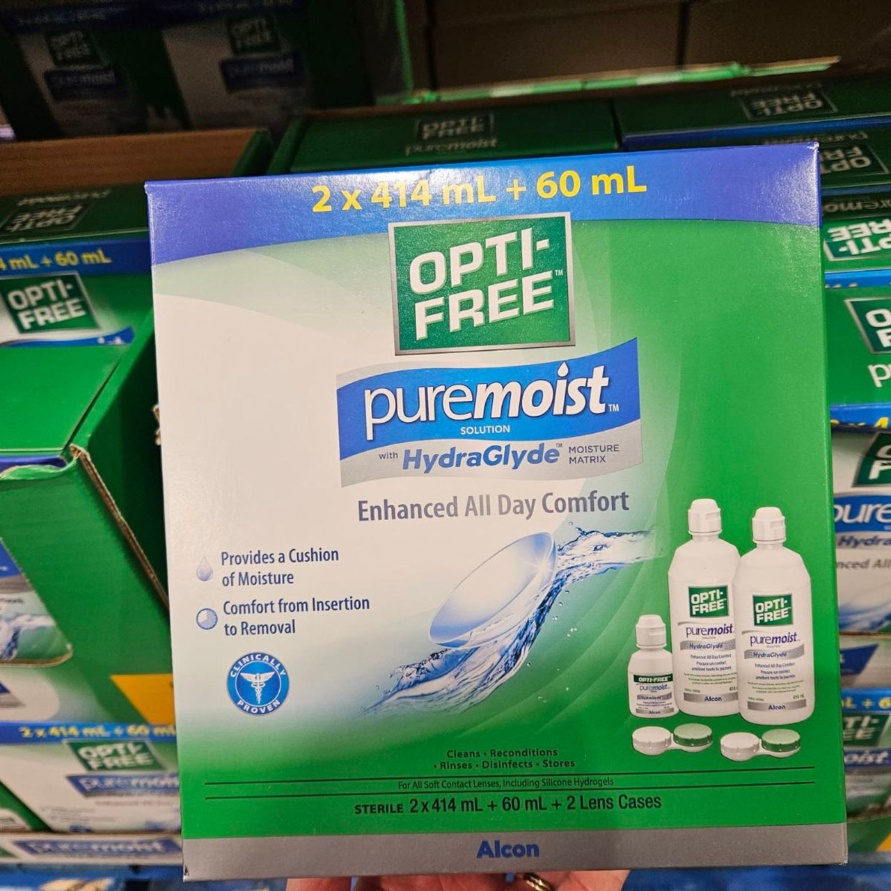 Image of Opti-Free PureMoist Contact Lens Solution - 2 x 414 Grams