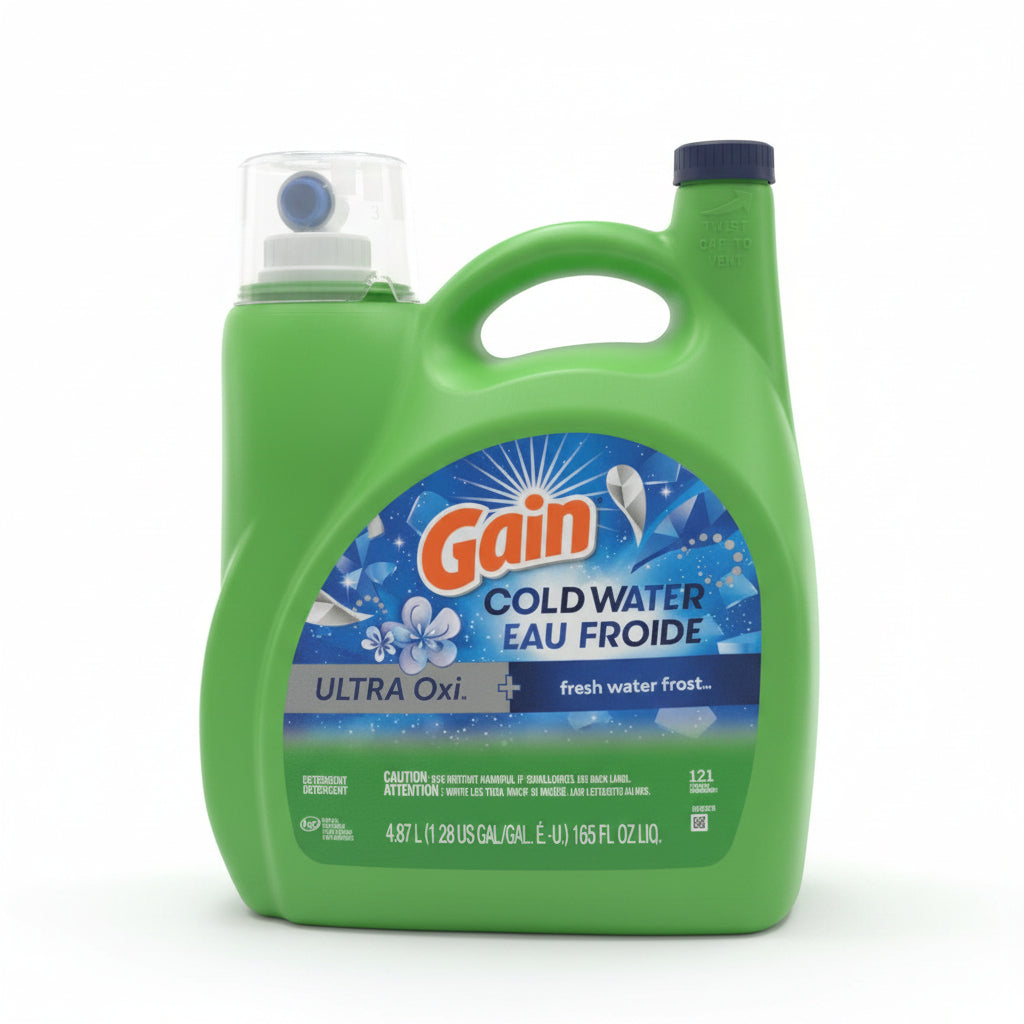 Image of Gain Coldwater Ultra Oxi Liquid Laundry Detergent 121 Wash Loads - 1 x 5 Kilos